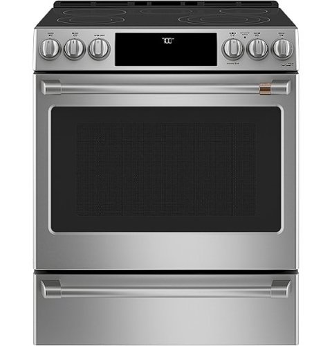 Café - 5.7 Cu. Ft. Slide-In Electric Convection Range - Stainless steel