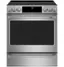 Front. Café - 5.7 Cu. Ft. Slide-In Electric Convection Range, Customizable - Stainless steel.