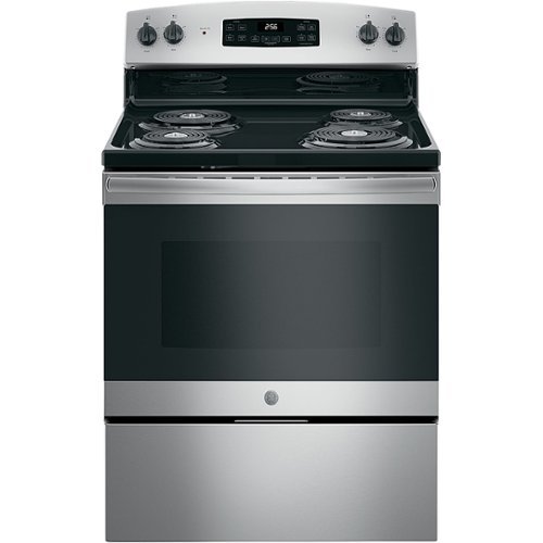 GE - 5.0 Cu. Ft. Self-Cleaning Freestanding Electric Range - Stainless steel