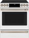 Café - 5.7 Cu. Ft. Slide-In Electric Convection Range - Matte White-Front_Standard