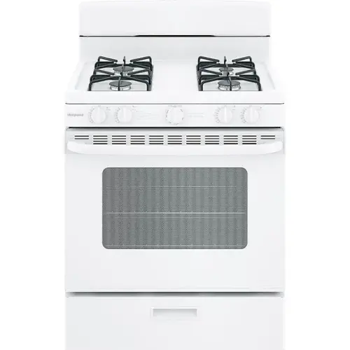 Front. Hotpoint - 4.8 Cu. Ft. Freestanding Gas Range - White.