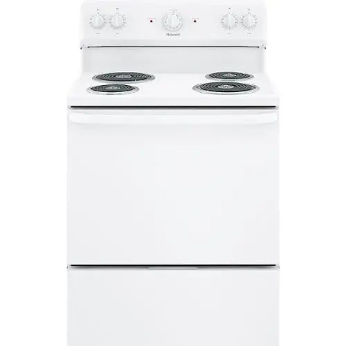 Front. Hotpoint - 5.0 Cu. Ft. Freestanding Electric Range - White.