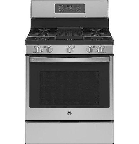 GE Profile - 5.7 Cu. Ft. Freestanding Dual Fuel True Convection Range with Self Clean - Stainless steel