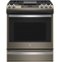 GE - 5.6 Cu. Ft. Slide-In Gas Convection Range with Self-Steam Cleaning, Built-In Wi-Fi, and No-Preheat Air Fry - Slate-Front_Standard
