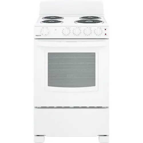 Front. Hotpoint - 2.9 Cu. Ft. Freestanding Electric Range - White.