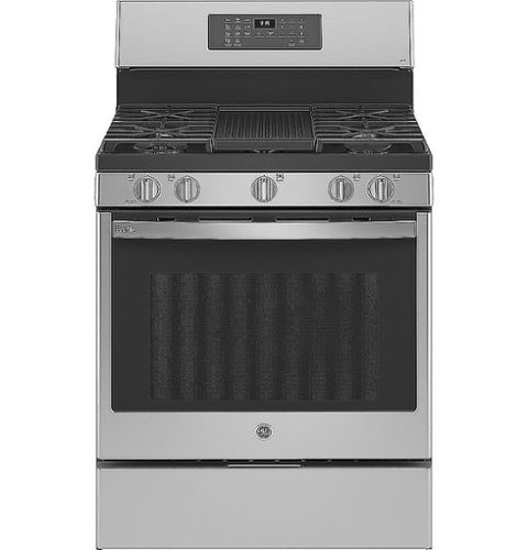 GE Profile - 5.6 Cu. Ft. Freestanding Smart Gas True Convection Range with Hot Air Fry - Stainless steel