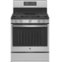 GE Profile - 5.6 Cu. Ft. Freestanding Smart Gas True Convection Range with Hot Air Fry - Stainless Steel-Front_Standard