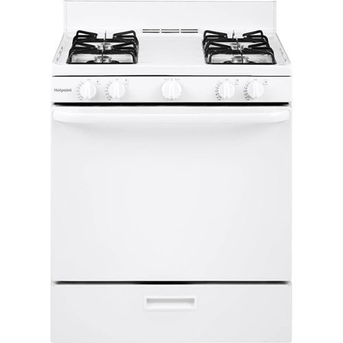 Hotpoint - 4.8 Cu. Ft. Freestanding Gas Range - White