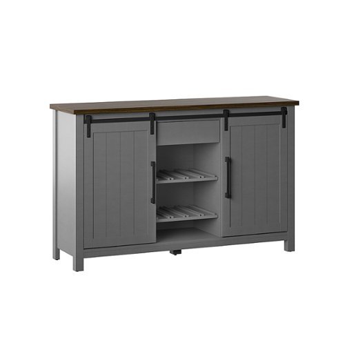 Twin Star Home - Sideboard with Optional Wine Storage - Antique Gray
