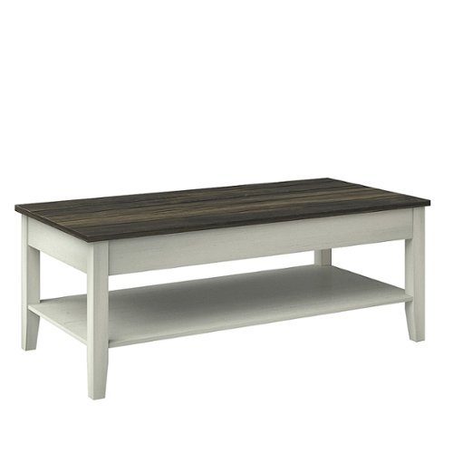 Twin Star Home - Two Tone Modern Farmhouse Coffee Table - Old Wood White
