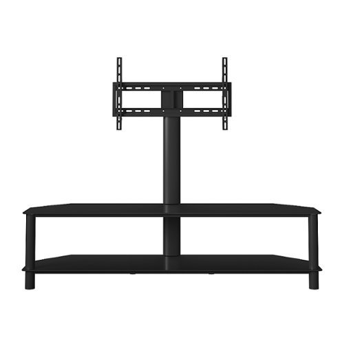 Twin Star Home - Triple Play 62" TV Stand for TVs up to 65", Black - Black
