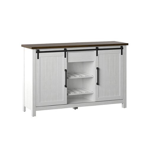 Twin Star Home - Sideboard with Optional Wine Storage - Antique White