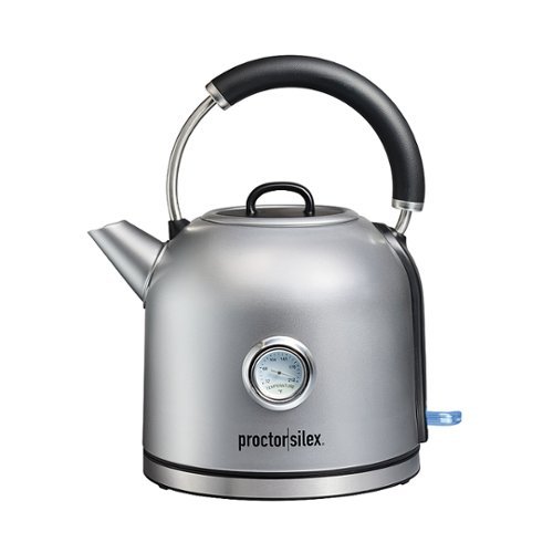 Proctor Silex Electric 1.7 Liter Dome Kettle with Temperature Gauge - STAINLESS STEEL