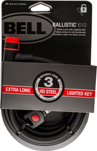 Bell - Ballistic 610 Cable Lock with Lighted Key - Black