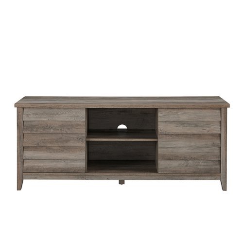 Walker Edison - Coastal Beveled Door TV Stand for TVs up to 65” - Grey Wash