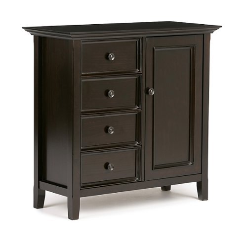 Simpli Home - Amherst Medium Storage Cabinet - Hickory Brown
