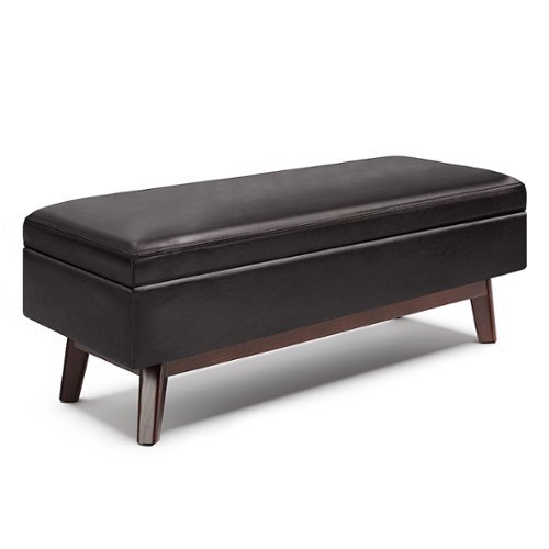 

Simpli Home - Owen Rectangular Storage Ottoman - Tanners Brown
