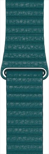 Leather Loop Apple Watch Band Med 44mm - peacock