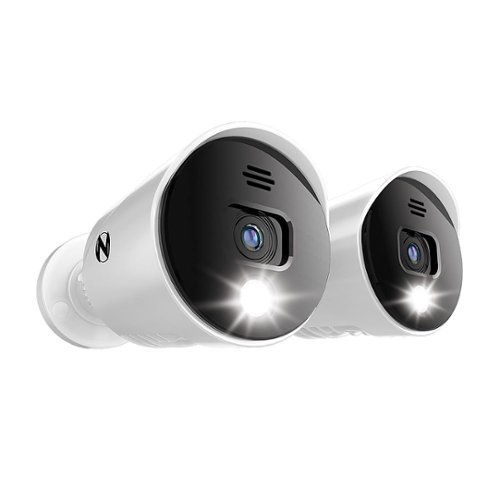 

Night Owl - Wired Add On 4K Ultra HD Spotlight Cameras with Audio (2-Pack) - White/Black