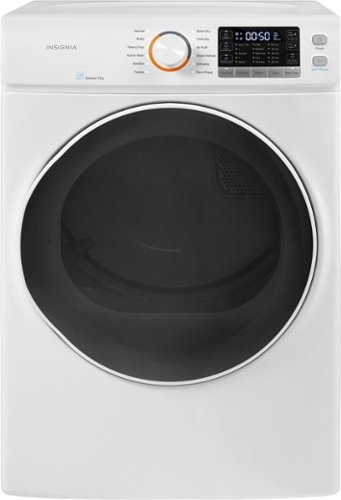 Insigniaâ„¢ - 8.0 Cu. Ft. Electric Dryer with Steam and Sensor Dry - White
