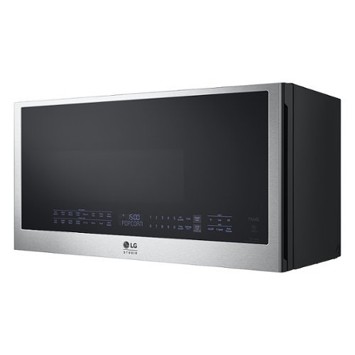 LG - STUDIO 1.7 Cu. Ft. Convection Over-the-Range Microwave with Air Fry - Stainless steel