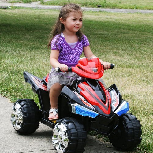 Toy Time - Battery-Powered Ride-On 4-Wheeler - Black/Red-Alt_View_Standard_12 