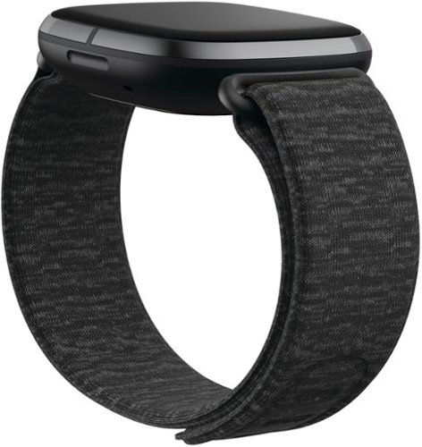 Fitbit - Sense & Versa 3 Hook & Loop Accessory Band, Small - Charcoal