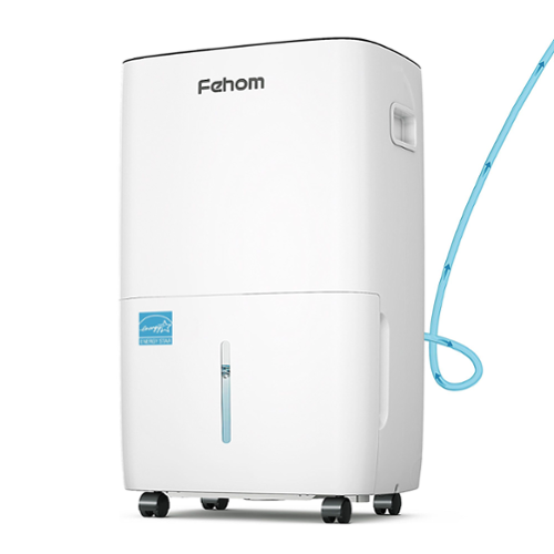 Fehom - Energy Star 150 Pint Dehumidifier with Pump for Home & Basements - White-Front_Standard 