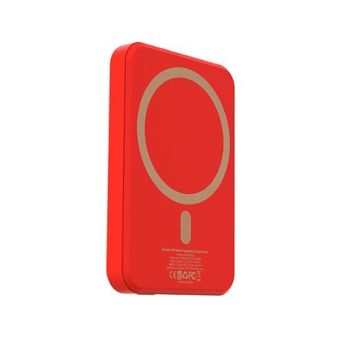 RapidX - Boosta 5k mAh 7.5W Magnetic Wireless Portable Charger for iPhone 12 & 13 - Red