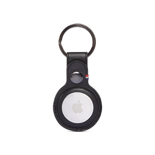 DECODED - Leather AirTag Keychain - Black