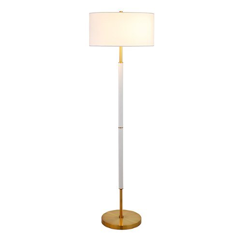 

Camden&Wells - Simone Floor Lamp - Matte White/Brass