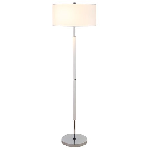 

Camden&Wells - Simone Floor Lamp - Matte White/Polished Nickel