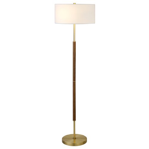 

Camden&Wells - Simone Floor Lamp - Rustic Oak/Brass