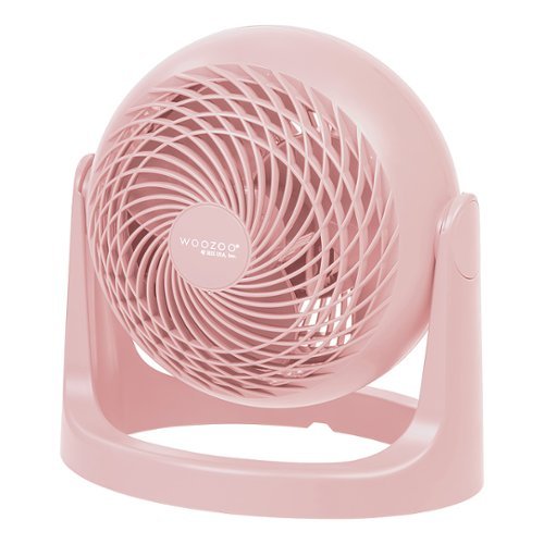 Woozoo Air Circulator Fan - 3 Speed Desk Fan - 275 ft² Area Coverage - Pink