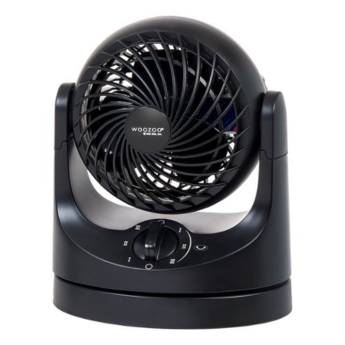 Woozoo Oscillating Air Circulator Fan - 3 Speed Small Fan Whisper Quiet - Black