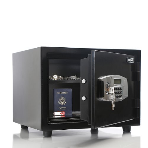 Honeywell - 1.07 Cu. Ft. Fire- and Water-Resistant Steel Security Safe with Digital Dial Lock - black