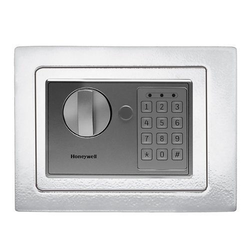 Honeywell - .17 Cu. Ft. Compact Security Safe with Digital Lock - White
