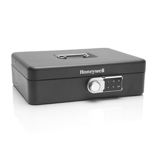 Honeywell - Steel Tiered Cash Box with Digital Programmable Lock - black