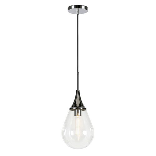 Camden&Wells - Ambrose Clear Glass Pendant - Polished Nickel