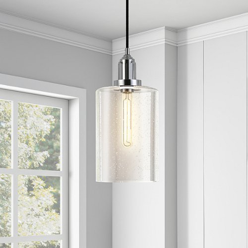 

Camden&Wells - Myra Seeded Glass Pendant - Polished Nickel