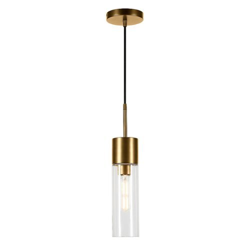 

Camden&Wells - Lance Clear Glass Pendant - Brass