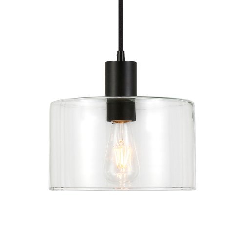 

Camden&Wells - Henri Clear Glass Pendant - Blackened Bronze