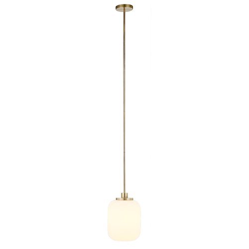 

Camden&Wells - Agnolo White Milk Glass Pendant - Brass