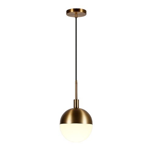 Camden&Wells - Orb Small Globe Frosted Glass Pendant - Brass