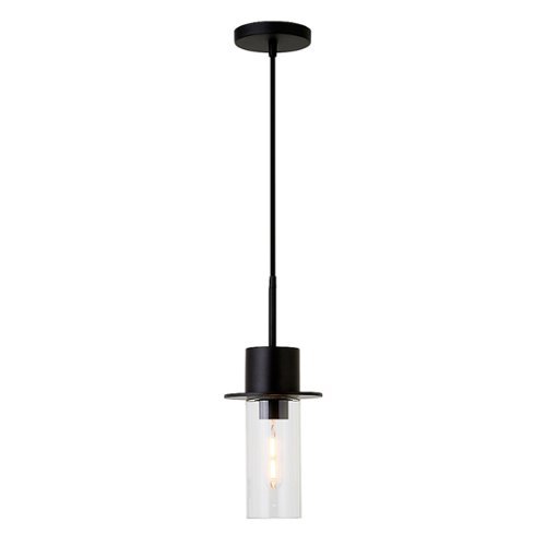 Camden&Wells - Idris Clear Glass Pendant - Blackened Bronze