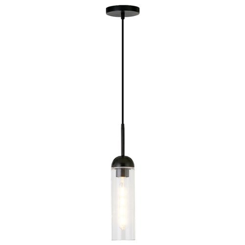 Camden&Wells - Kagan Clear Glass Mini Pendant - Blackened Steel