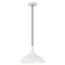 Camden&Wells - Barton Metal Pendant - Matte White/Brass-Front_Standard