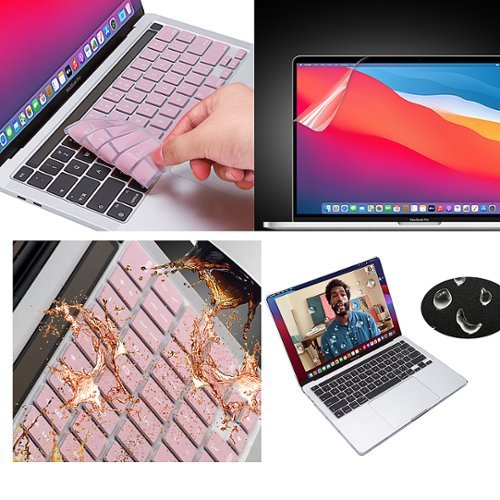 Techprotectus MacBook Pro 14 with M4/M3/M2/M1 Pro/MAX case 21-2024 with Touch ID (Model: A3112/A3185/A3401A2918 A2992 A2779 A2442) - Pink GLOBAL SHIPPING