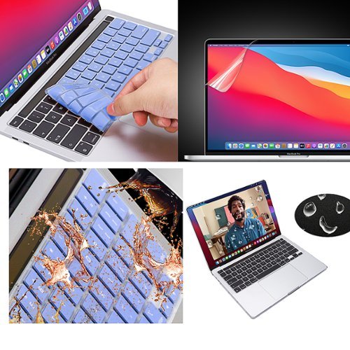 Techprotectus MacBook Pro 14 with M4/M3/M2/M1 Pro/MAX case 21-2024 with Touch ID (Model: A3112/A3185/A3401A2918 A2992 A2779 A2442) - Blue GLOBAL SHIPPING