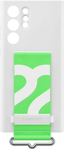 Samsung - Galaxy S22 Ultra Silicon with Strap - White-Front_Standard 